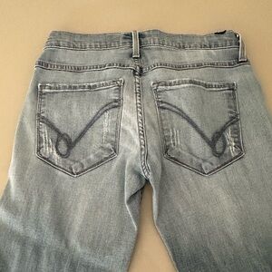 Bebe size 26” distressed jean